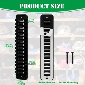 Baixo Preço New Wall Hat Organizer com Strong Sticky Hanging Multi-Tier Wall Hat <span class=keywords><strong>Rack</strong></span> para Baseball Caps Armazenamento - Product Image 2