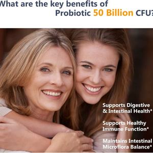 Extraits de Probiotiques Premium 60 Capsules Végétales Soutiennent et Maintiennent la Santé Digestive Complément Alimentaire pour Adultes Capsules de Probiotiques - Product Image 2