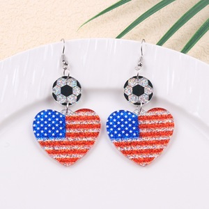 Pendientes con Bandera Personalizada, Chapados en <span class=keywords><strong>Oro</strong></span> Rosa, Nombre del País Grabado en la Parte Posterior - Product Image 3