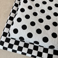 Tissu à motif à carreaux, tissu jacquard tissé, tissu jacquard géométrique pour meubles