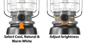 Lanterne LED rétro haute puissance 1300 Lumens Modes de couleur multiples Marche/Arrêt progressif pour les yeux Alimenté par batterie pour la décoration de la maison de camping - Product Image 4