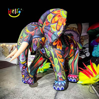 Modèle d'éléphant gonflable géant de dessin animé pour la publicité dans les zoos et l'affichage en extérieur