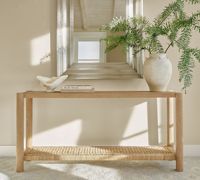 Tables consoles contemporaines avec finition patine vieillie Seadrift, structure stable et kit anti-basculement