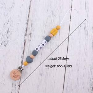 Attache-tétine en bois de hêtre arc-en-ciel pour bébé, chaîne de sucette, bâton de dentition anti-chute, usine personnalisée, petite chauve-souris - Product Image 5