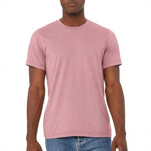 <b>Pink</b> short sleeve <b>t</b>-<b>shirt</b> O-neck casual cotton tee Regular fit men's top Solid color blank <b>t</b>-<b>shirt</b> - Product Image 1