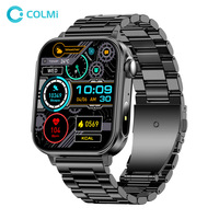 Montre connectée P80 Type-C avec écran IPS carré, bracelet en silicone, appels, surveillance de la fréquence cardiaque, étanche IP67, compatible SIM - FitPro