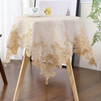 Nappe de mariage brodée en dentelle florale, imperméable, jetable, 100 % polyester, design personnalisé, pour traiteur, organisateur d'événements, en gros