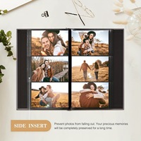 Album photo Caiul de haute qualité avec couverture en lin, 6 pouces, 4x6, 200 pochettes, fenêtre brillante durable, pour mariage, famille, vacances, anniversaire