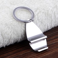Maßgefertigter 3D Sabre Wulf-förmiger Schlüsselanhänger aus Zinklegierung, vernickelt, Anime-Design, Tier-Stil Flaschenöffner mit Schlüsselring, Blanko-Logo