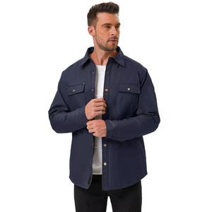 Veste polaire isolante respirante pour homme, décontractée, à manches longues, boutonnée, chaude, légère, en Spandex/Polyester, pour le travail et les activités de plein air - Product Image 1