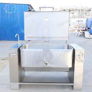 Chaqueta doble de cocinero de Gas comercial de 150 litros Bratt Pan <span class=keywords><strong>Sarten</strong></span> Basculante mezclador eléctrico inclinable estofado sartén/sartén - Product Image 2