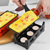 Mini-raclette en acier au carbone antiadhésive pour grillades, plateau à fromage pour barbecue, plateau de fusion suisse en fer pour four