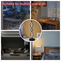 Lámpara de Mesa LED Moderna y Creativa en Forma de Corazón, Ajustable y Regulable, con Barra USB para Luz Nocturna de E-sports y Decoración de Escritorio