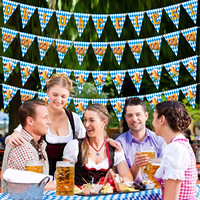 Nouveau produit transfrontalier : Guirlandes décoratives en papier pour l'Oktoberfest, drapeaux de fête de la bière, ornements de bannière pour le festival de la bière
