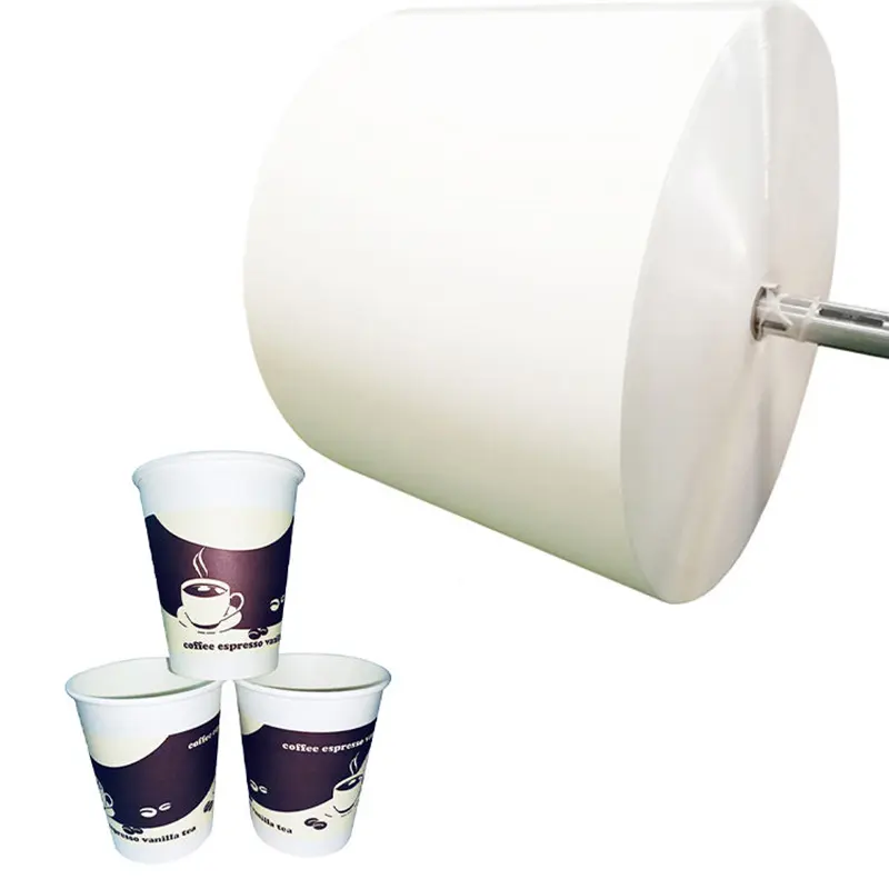 Rouleau de papier enduit de matière première de papier PE-enduit de haute qualité pour des tasses de café