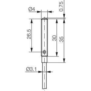 Sensores difusos cilíndricos di-soric modelo OTD04-50PS-2R serie OTV 4, los más pequeños del mercado - Product Image 2