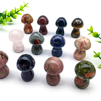 Kristal Alami Grosir Bentuk Jamur 35mm untuk Reiki Healing, Campuran Bahan Kristal Jamur untuk Dekorasi