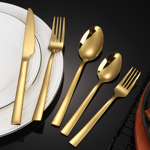 Nhà Sản Xuất Bán Buôn Thép Không Gỉ Dao Kéo Nặng Đơn Giản Dày Bộ Đồ Ăn Bạc Muỗng Và Dao Nĩa Cho Nhà Hàng - Product Image 2