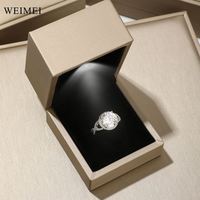Coffret à Bijoux Doré LED avec Lumière pour Collier Bague Bracelet, Personnalisable avec Logo