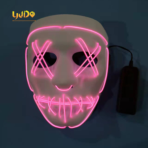 Glow-Spielzeug Themedeko Party Dekoration Festival Kaltlicht Partyzubehör <span class=keywords><strong>Horror</strong></span> leuchtende Led-Gesichtsmasken - Product Image 3