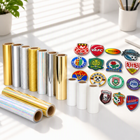 Qinyu Heat Transfer Inkjet Silicone Puff Printable Adhesive Vinyl Patches 3D TPU Logo Uv Gold Film Roll for T Shirt Printing