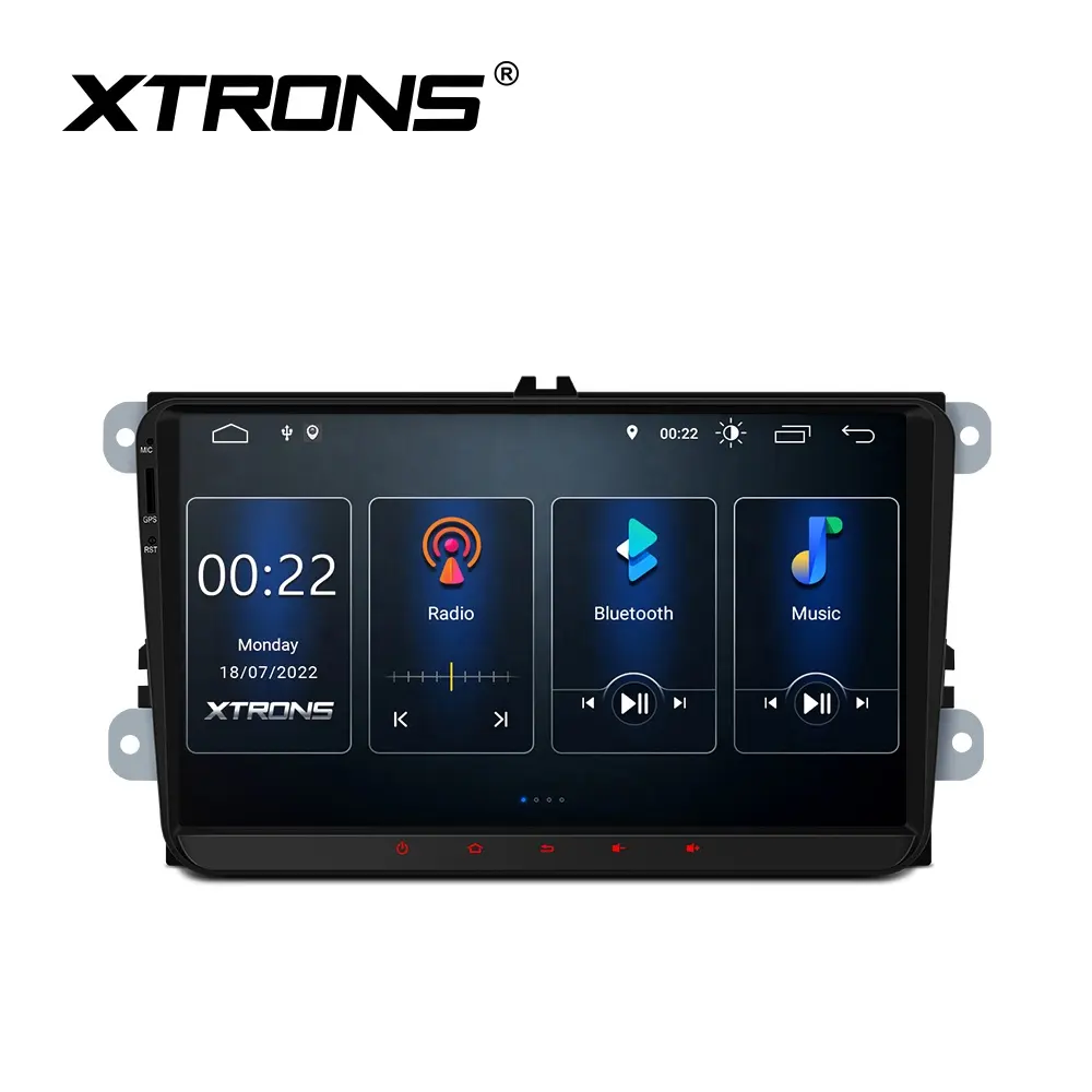 XTRONS 9 pouces grand écran android autoradio lecteur multimédia avec gps pour skoda octavia système stéréo de voiture pour vw passat b6