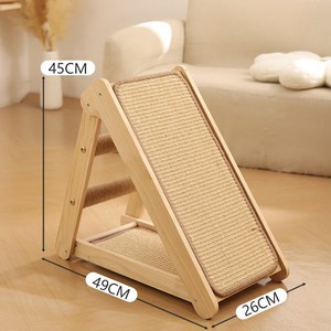 Griffoir Moderne en Bois pour Animaux de Compagnie, Jouet d'Auto-Entretenement avec Corde de Chanvre Enroulée à la Main, Meuble pour Animaux de Compagnie pour le Salon - Product Image 2