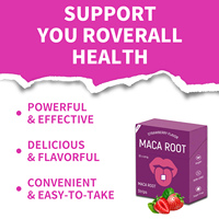 Compléments de santé : Film buccal aromatisé à la racine de Maca, absorption rapide, boost d'énergie, bandes orales, vitamines pour adultes