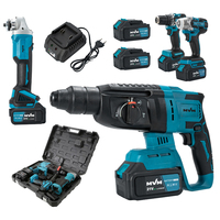 Kit Combinado de Herramientas Eléctricas con Taladro Inalámbrico, Juego de Llaves Manuales, Caja de Herramientas, Todas las Herramientas en Estuche de Plástico - Varios Estilos