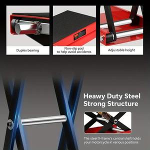Gato de tijera para motocicleta de 1100 libras de alta resistencia, adecuado para motocicletas Cruiser, vehículos todoterreno y ATV - Product Image 2