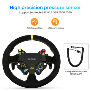 Volante de Carreras SIMSONN con Cable USB de Fibra de Carbono y Placa de Botones <span class=keywords><strong>para</strong></span> <span class=keywords><strong>PC</strong></span> - Product Image 5