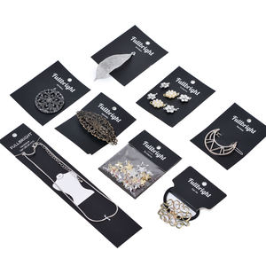 เครื่องผลิตจำนวนมากสไตล์แฟชั่นที่กำหนดเองกระดาษคราฟท์สีดำแขวนบัตรเครื่องประดับต่างหูการ์ดแสดงผล - Product Image 5