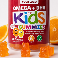Gummies pour enfants à l'exportation - Direct usine - 60 unités - DHA Oméga-3, Oméga-6 et Oméga-9, 5-HTP pour la mémoire et le sommeil