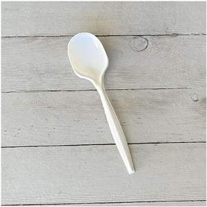 Plataforma de acampada de 4.86 pulgadas Cuchara de Sopa Desechable Blanca de Peso Medio, Cubiertos de Polipropileno, 1000 Unidades por Caja - Product Image 4