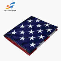 Drapeaux Américains Personnalisés 3x5ft Imperméables Portables à Impression Numérique pour Décorations Nationales USA avec Mât en Aluminium – Offre Spéciale