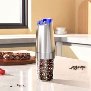 Battery Powered with LED <b>Light</b> Automatic Gravity Electric Mill Pepper and Salt Grinder - Product Image 1