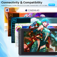 Huion Kamvas 13 Tablette Graphique Portable d'Art et de Dessin avec Écran, pour Designers, avec Stylet Numérique