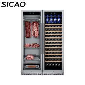 SICAO <strong>Luxury</strong> 760L Double Dry Ager Aging Cabinet and Beverage Wine Cooler Fridge Cabinet <strong>Refrigerator</strong> Cellar Combination for Home - Product Image 1