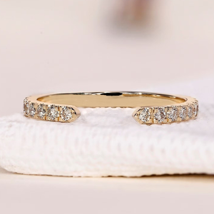Anillo de Eternidad de Oro Sólido de 10k, 14k, 18k con Diamantes Cultivados en Laboratorio con Certificación IGI, Corte Brillante, Color D, CVD HPHT - Product Image 1