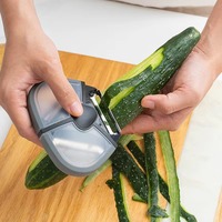 3-in-1 multifunctionele roestvrijstalen aardappel- en fruit- en groenteschiller, huishoudelijk keukenmes, metalen hulpstuk