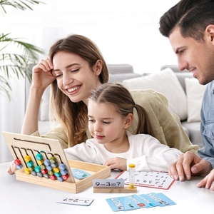 Boîte d'apprentissage de mouvements <span class=keywords><strong>math</strong></span>ématiques multifonctionnelle à double face Jeu interactif avec apprentissage de l'arithmétique et des lettres - Product Image 2