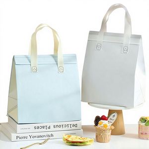 Sac d'emballage isotherme personnalisé jetable en non-tissé laminé aluminium avec poignée pour barbecue - Product Image 1