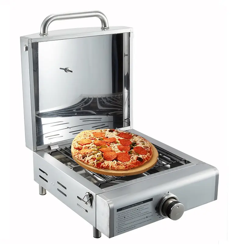 Piccola macchina da tavolo forno per Pizza forno a Gas per esterni forni per Pizza macchina per Gas trasportatore per Pizza