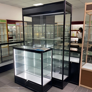Vitrina de exhibición de vidrio, luz Led de aluminio estándar y personalizada, armario de exhibición de productos, venta <span class=keywords><strong>al</strong></span> <span class=keywords><strong>por</strong></span> <span class=keywords><strong>mayor</strong></span> - Product Image 6