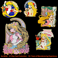 Spilla smaltata personalizzata con logo a fumetto, produttore di spille da bavero di Kunshan per spille in metallo anime all'ingrosso, spille smaltate morbide e dure personalizzate