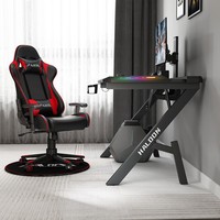 Table de jeu lumineuse RVB de haute qualité bureau de jeu led bureaux d'ordinateur avec support de casque pour jeu
