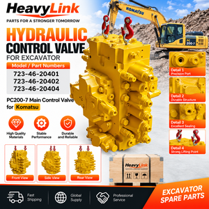 วาล์วควบคุมไฮดรอลิก HeavyLink รุ่น 723-46-20401 723-46-20402 723-46-20404 สำหรับอะไหล่รถขุด Komatsu PC200-7 - Product Image 5