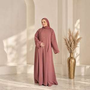 Wholesale Beaded Sequined Solid <b>Eid</b> V Neck Lightweight Breathable Polyester Floor Length <b>Long</b> Sleeve Handmade Modest Muslim - Product Image 1