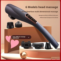 Dropshipping Pistolet Pro Fascial de type C à poignée 10 têtes, masseur sans fil à vibration musculaire à percussion Pistolet de massage des tissus profonds