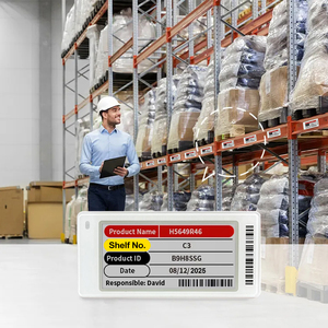 Shenzhen Nova Fábrica Atacado Digital Price Tag Esl Sistema E-Ink Tag Eletrônico Prateleira Etiquetas para Armazém Europeu Prateleira Rack - Product Image 6